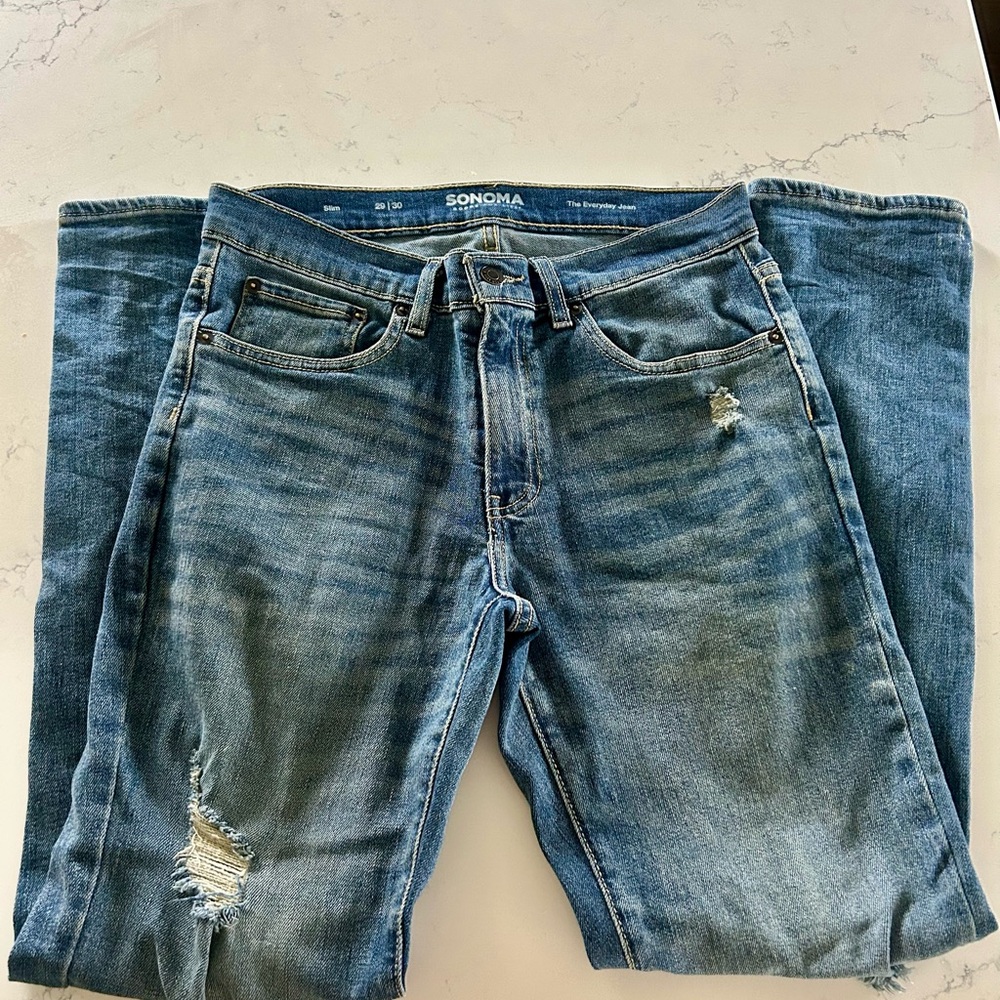 Sonoma Distressed Blue Jeans - Men’s Size 29/30